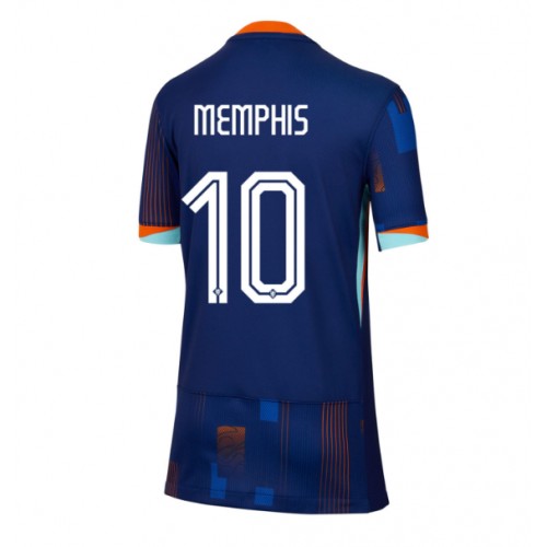 Nizozemska Memphis Depay #10 Gostujuci Dres za Ženska EP 2024 Kratak Rukav